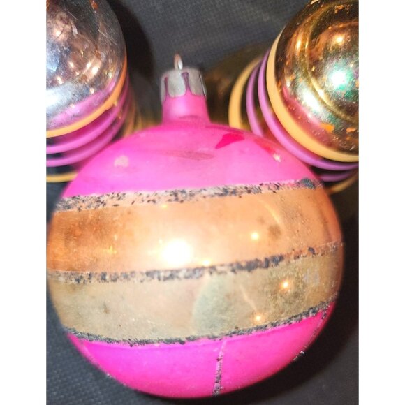 Vintage Hand-Painted Glass Bell Christmas Ornaments Set - Picture 5 of 10